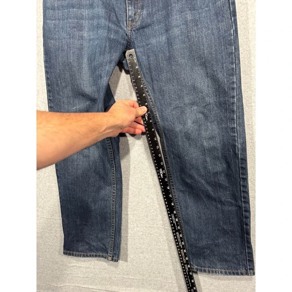 Levi's 505 Regular Fit Jeans Dark‎ Wash Denim Pants Classic Style Size 14 Husky